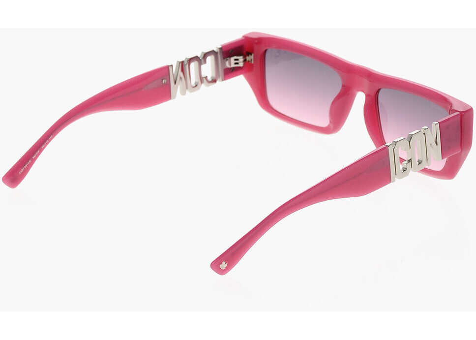 Ochelari de soare DSQUARED2 Icon Solid Color Sunglasses With Rectangular Frame Pink Barbati (BM 19269728) 3