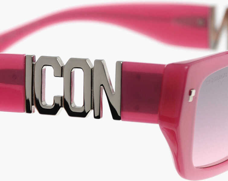 Ochelari de soare DSQUARED2 Icon Solid Color Sunglasses With Rectangular Frame Pink Barbati (BM 19269728) 4