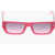 DSQUARED2 Icon Solid Color Sunglasses With Rectangular Frame Pink