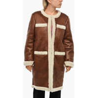 Paltoane Eco-Shearling Coat With Patch Pockets Femei
