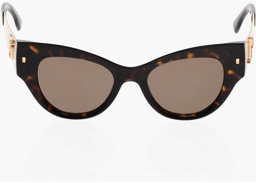 Ochelari de soare DSQUARED2 Cat-Eye Sunglasses With Golden Metal Details Brown Femei (BM 19269743) 1