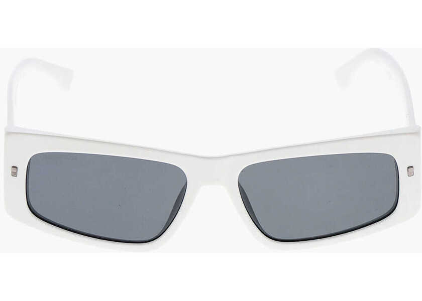 Ochelari de soare DSQUARED2 Icon Solid Color Cat-Eye Sunglasses With Contrasting Logo White Barbati (BM 19269761) 1
