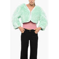 Jachete Faux Fur Cropped Fit Funny Jacket Femei