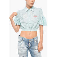 Camasi casual Short-Sleeved Jacquard Shirt Femei