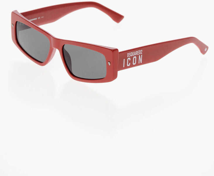 Ochelari de soare DSQUARED2 Icon Solid Color Sunglasses With Contrasting Logo Red Barbati (BM 19269848) 2