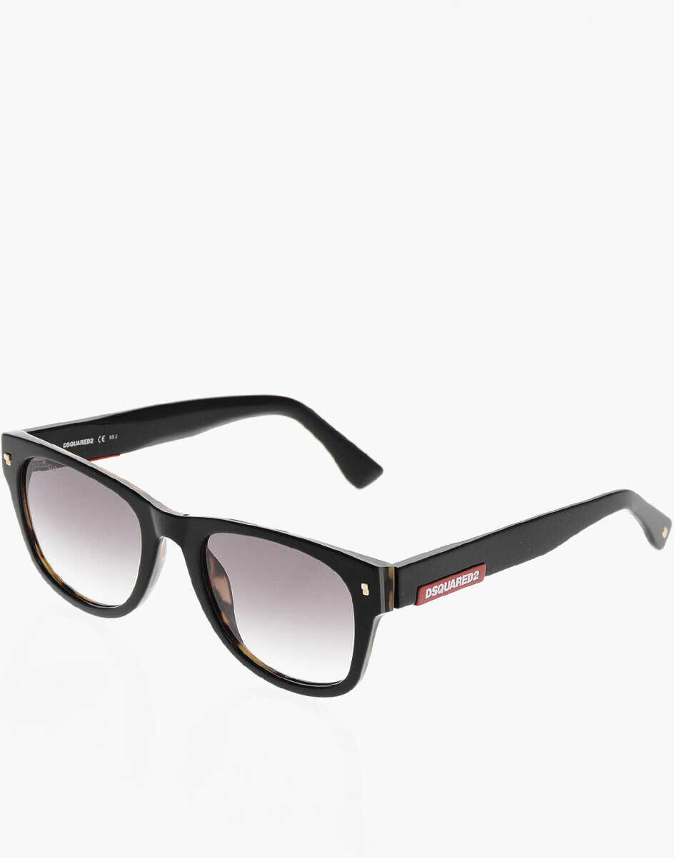 Ochelari de soare DSQUARED2 Wayfarer Sunglasses With Contrasting Logo Black Barbati (BM 19269866) 2