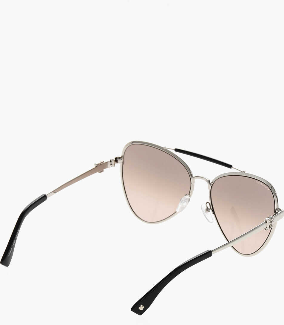 Ochelari de soare DSQUARED2 Aviator Sunglasses With Metal Frame Silver Femei (BM 19269875) 3