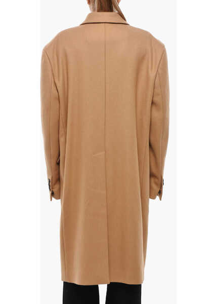 Paltoane DSQUARED2 Center Vent Peak Lapel Deana Double-Breasted Coat Brown Femei (BM 19269881) 3