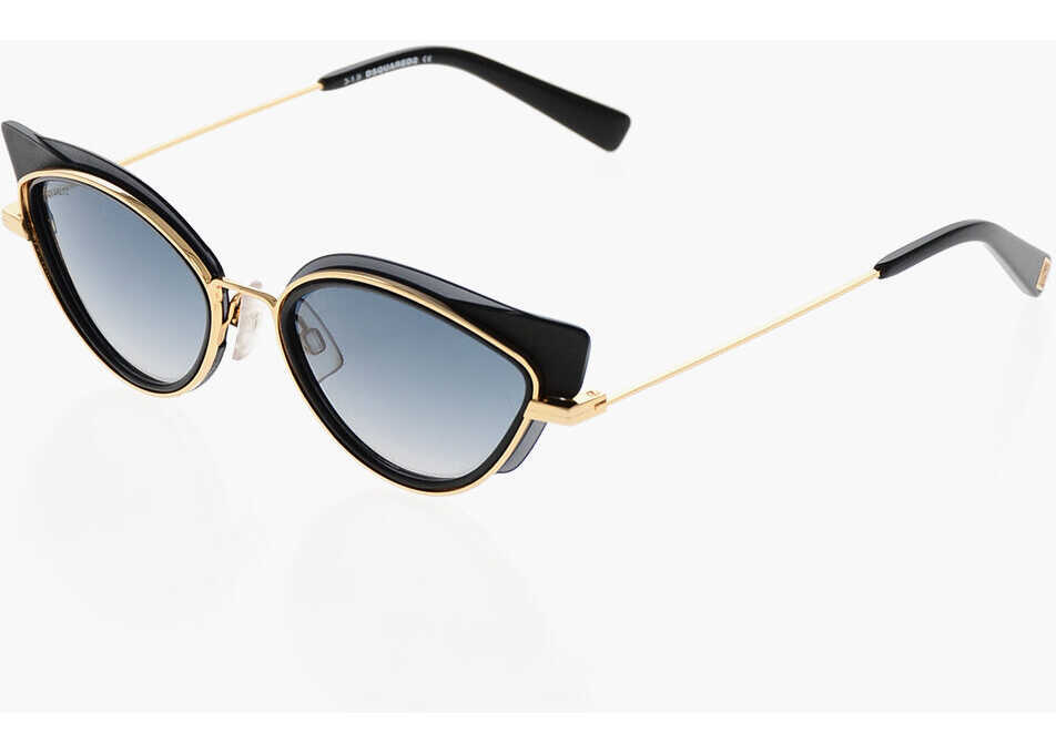 Ochelari de soare DSQUARED2 Cat-Eye Sunglasses With Golden Metal Frame Black Femei (BM 19269884) 2
