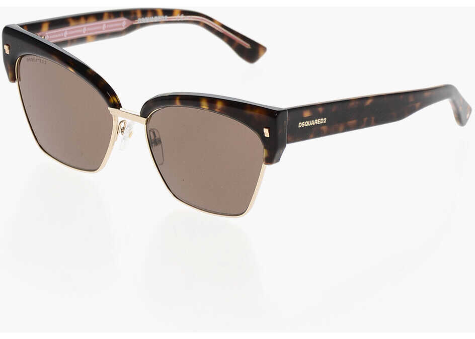 Ochelari de soare DSQUARED2 Tortoiseshell Cat-Eye Sunglasses With Golden Metal Details Brown Femei (BM 19269887) 2