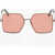 DSQUARED2 Rimless Sunglasses With Metal Frame Brown