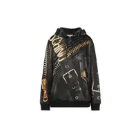 Bluze de trening Moschino Marco Biker Hooded Sweatshirt Femei