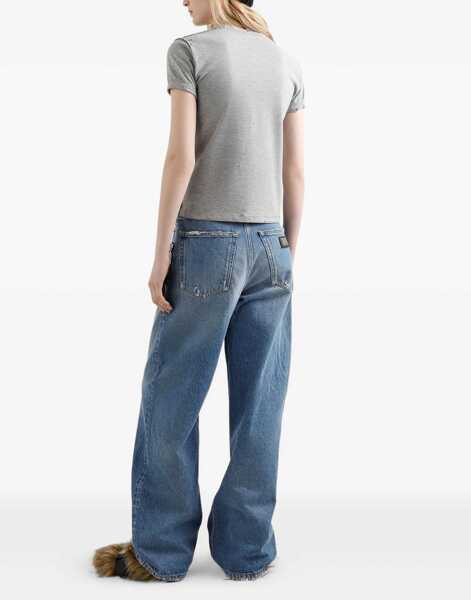 Tricouri Dolce & Gabbana T-Shirt With Print GREY Femei (BM 19269944) 3