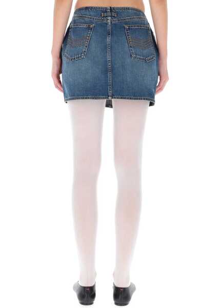 Fuste casual Jean Paul Gaultier Miniskirt With Double Zipper DENIM Femei (BM 19269953) 4