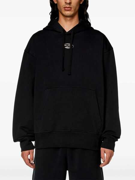 Bluze de trening Diesel Sweatshirt With Logo And Hood BLACK Barbati (BM 19269965) 5