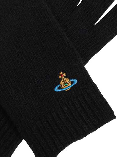 Manusi Vivienne Westwood Gloves With Orb Embroidery BLACK Femei (BM 19269971) 3