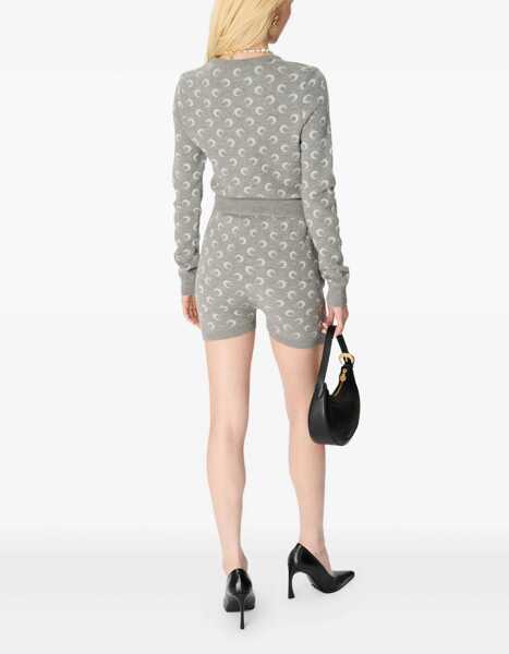 Pulovere MARINE SERRE Jacquard Sweater Moon GREY Femei (BM 19269977) 3