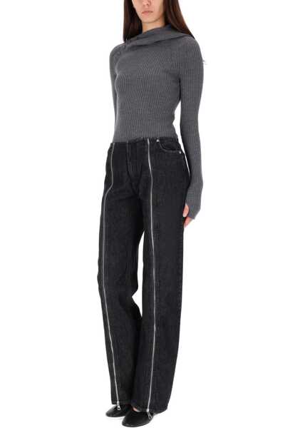 Pulovere Jean Paul Gaultier Ribbed Wool Sweater GREY Femei (BM 19269980) 2