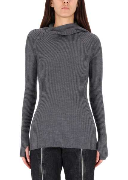 Pulovere Jean Paul Gaultier Ribbed Wool Sweater GREY Femei (BM 19269980) 1