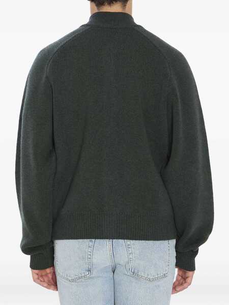 Cardigane JACQUEMUS Embroidered Virgin Wool Cardigan DARK KHAKI Barbati (BM 19270022) 4