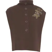 Pulovere casual Knit vest with rhinestones Femei