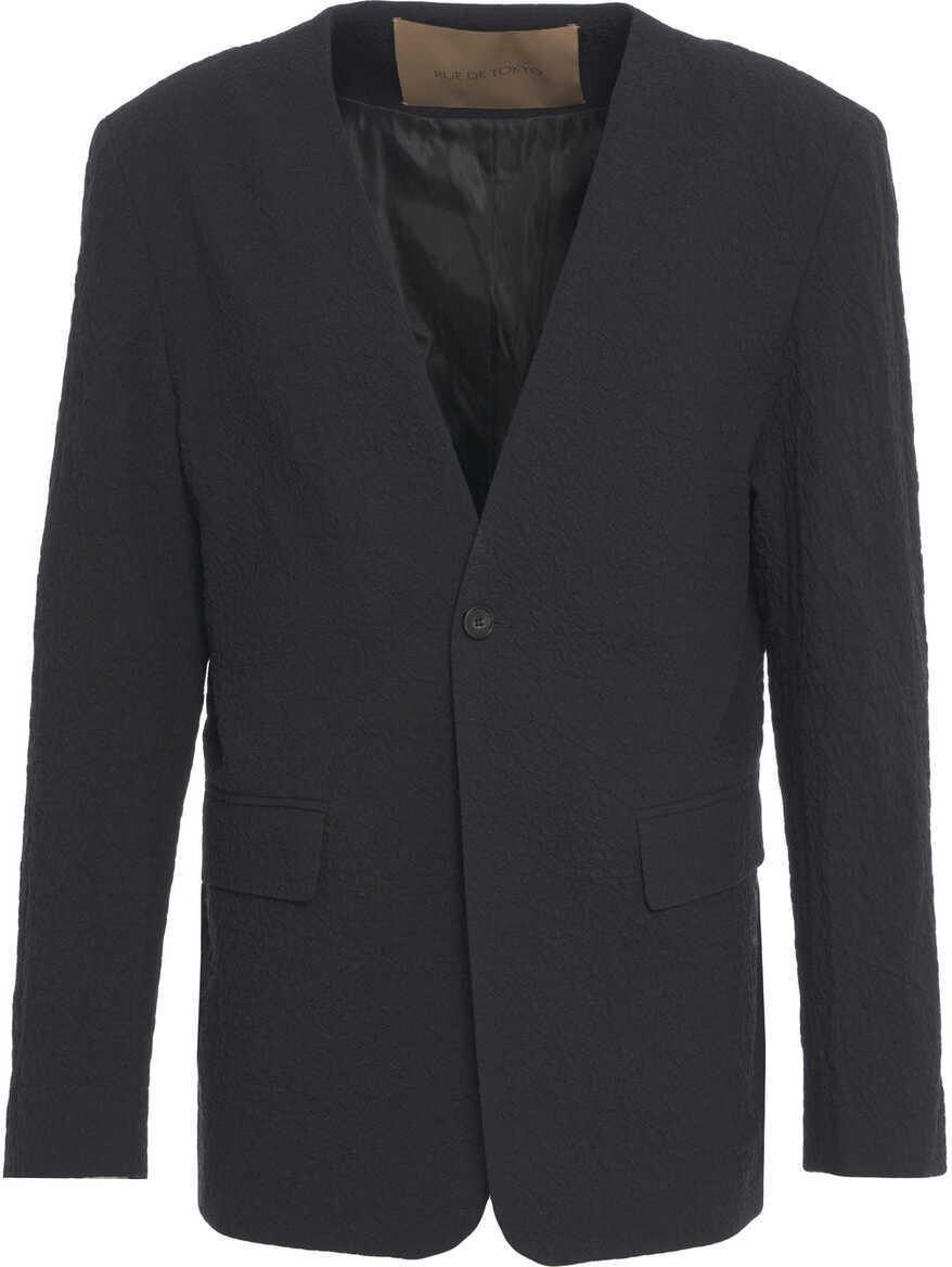Sacouri Rue de Tokyo Textured blazer Chouji Black Barbati (BM 19270052) 2