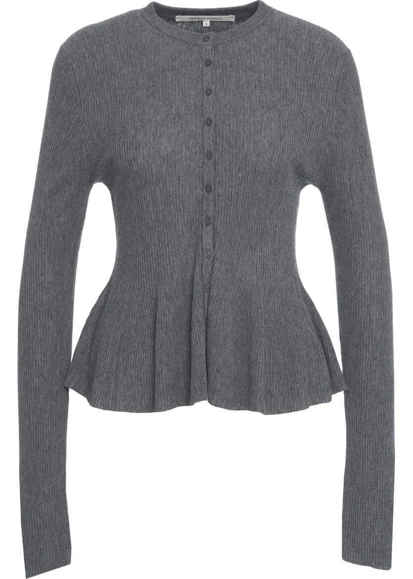 Cardigane Second Female Knit cardigan Tova Grey Femei (BM 19270070) 2