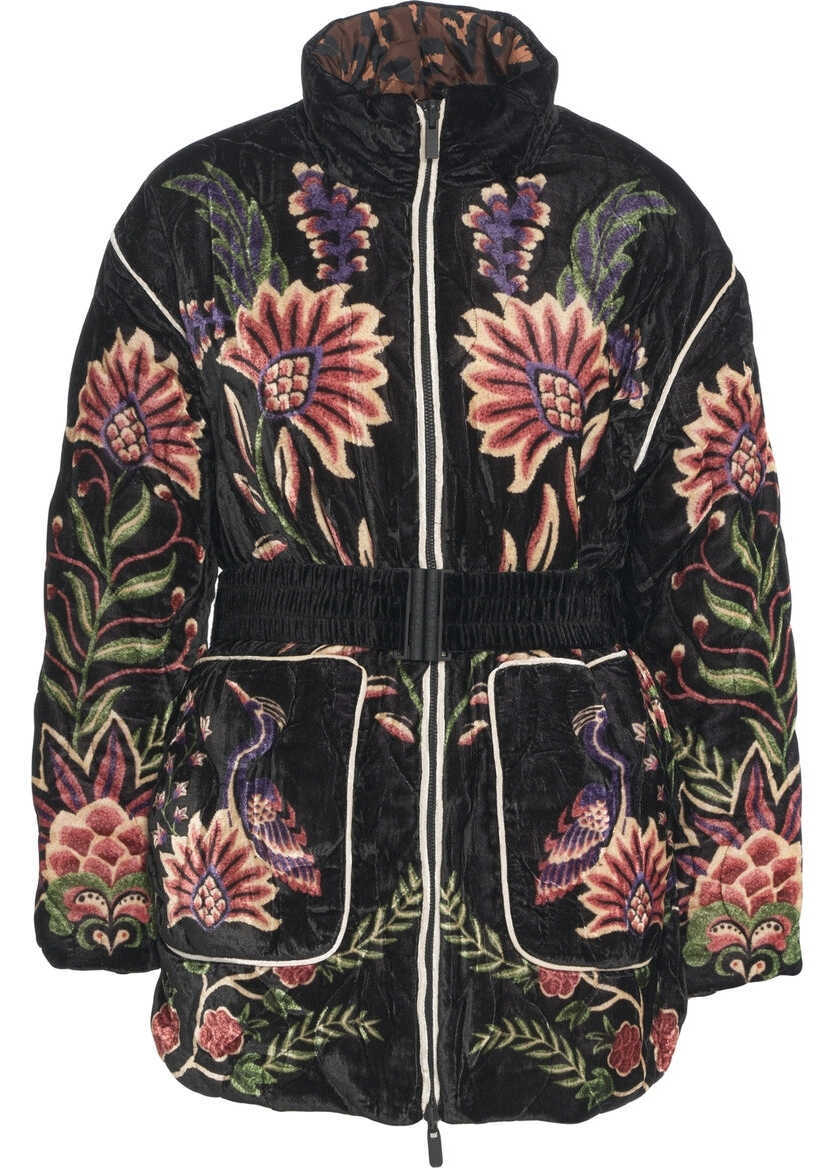 Jachete Farmrio Velvet puffer jacket Black Femei (BM 19270088) 2