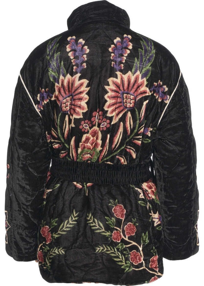 Jachete Farmrio Velvet puffer jacket Black Femei (BM 19270088) 3