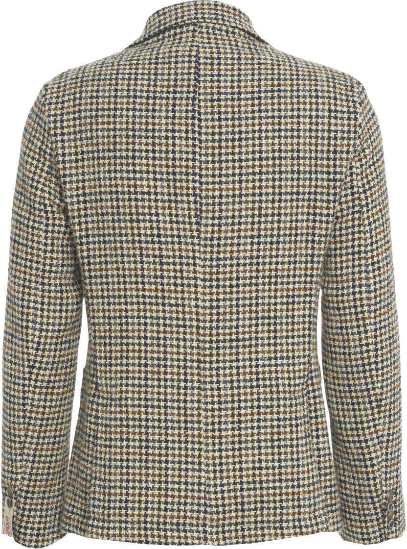 Sacouri BOB Blazer with Houndstooth pattern Beige Barbati (BM 19270157) 3