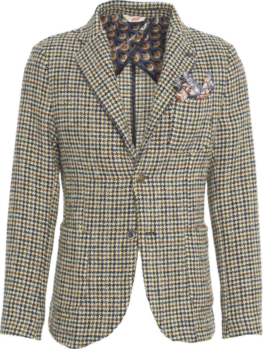 Sacouri BOB Blazer with Houndstooth pattern Beige Barbati (BM 19270157) 1