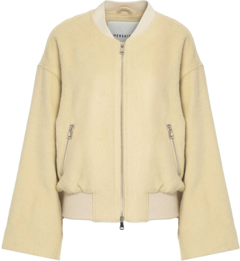 Bomber jacket Herskind Wool bomber jacket Monica Beige Femei (BM 19270175) 1