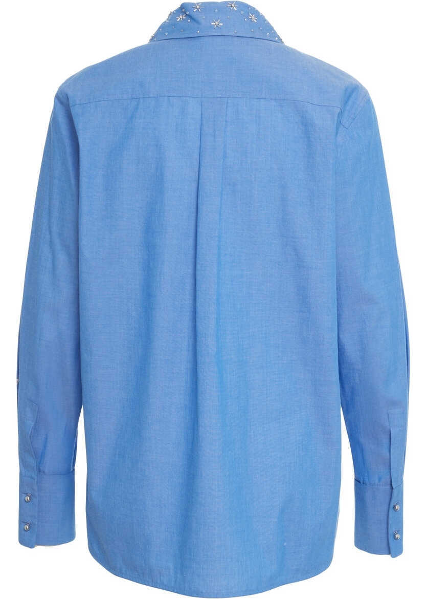 Bluze Max Mara Blouse with rhinestones Staffa Blue Femei (BM 19270196) 3