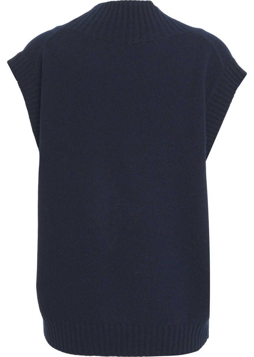 Pulovere casual Jucca Wool knit vest Blue Femei (BM 19270223) 3