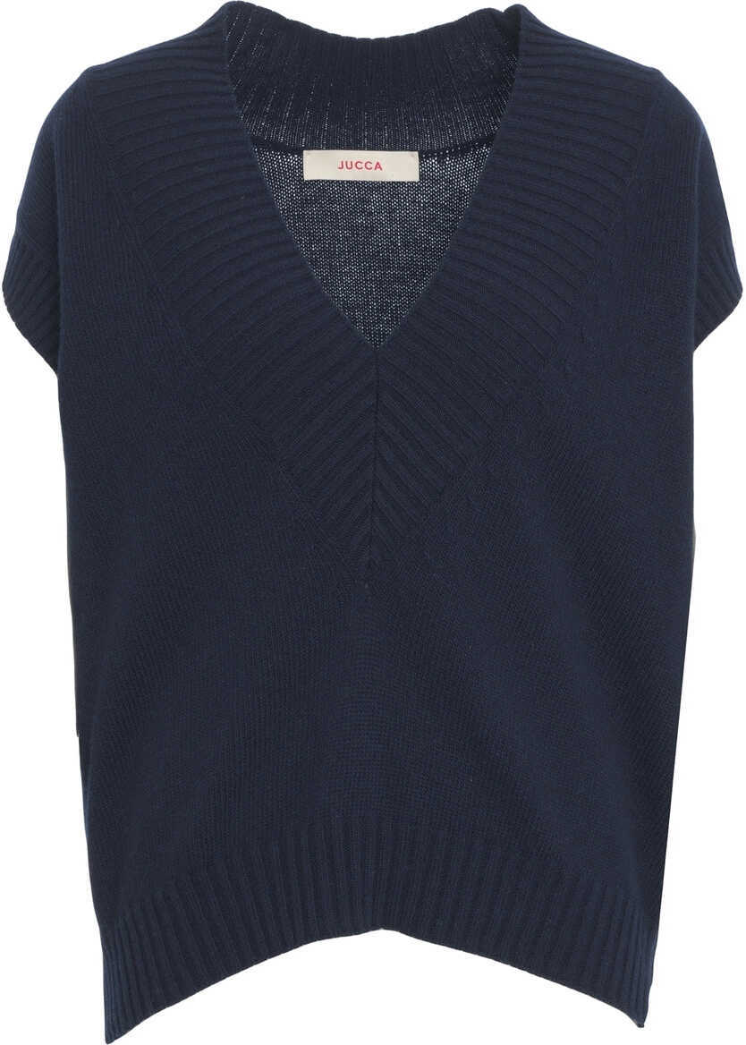 Pulovere casual Jucca Wool knit vest Blue Femei (BM 19270223) 1