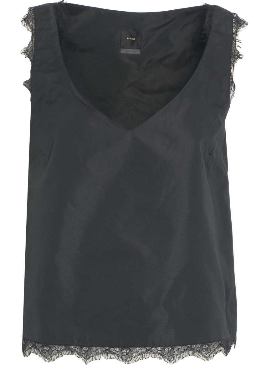 Maiouri Pinko Top with lace details Florina Black Femei (BM 19270253) 2