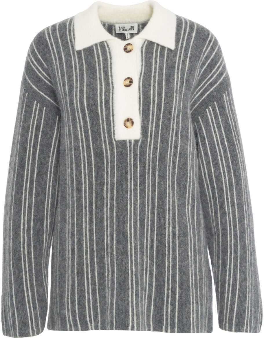 Tricouri Polo Baum und Pferdgarten Knitted polo Carlota Grey Femei (BM 19270277) 1