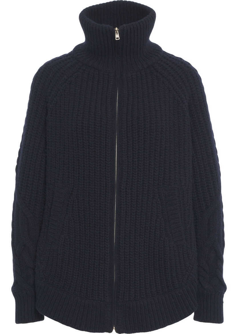 Cardigane Herno Knit cardigan with zipper Blue Femei (BM 19270295) 2