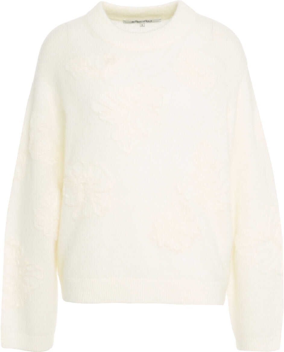 Pulovere Second Female Sweater with embroidery Bellarose White Femei (BM 19270307) 2