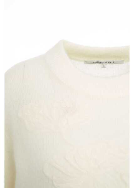Pulovere Second Female Sweater with embroidery Bellarose White Femei (BM 19270307) 4