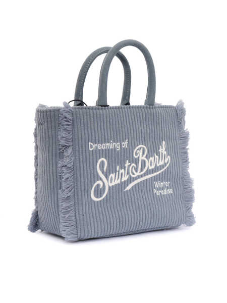 Genti de umar Mc2 Saint Barth VANITY MINI CORDUROY-36 EMB Light Blue Fete (BM 19270461) 2