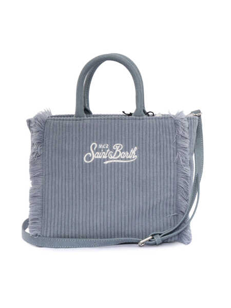 Genti de umar Mc2 Saint Barth VANITY MINI CORDUROY-36 EMB Light Blue Fete (BM 19270461) 3