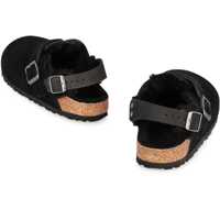 Incaltaminte Birkenstock Dama - Sandale Birkenstock Birkenstock Tokio Leather And Fur Slippers Black Femei (BM 19272570) - B-mall.ro