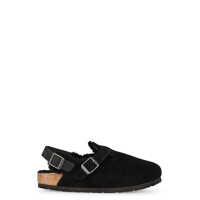 Sandale Birkenstock Tokio Leather And Fur Slippers Femei