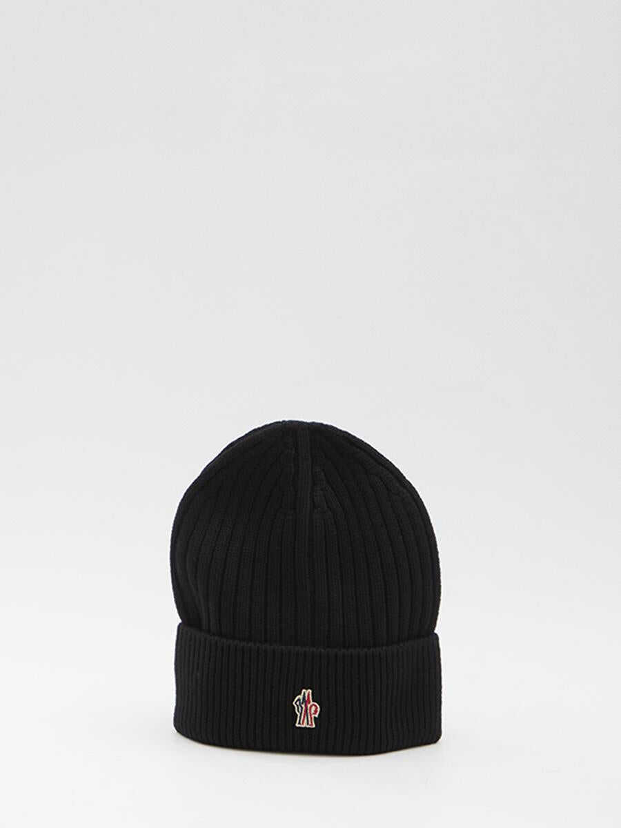 Caciuli Moncler Grenoble Knitted Beanie Black Barbati (BM 19272732) 1