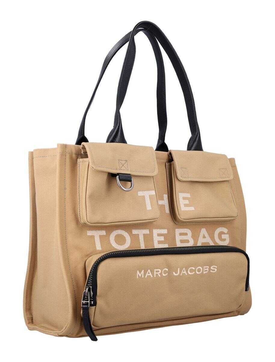 Genti de umar Marc Jacobs Marc Jacobs The Cargo Canvas Large Tote Bag Brown Femei (BM 19273284) 2