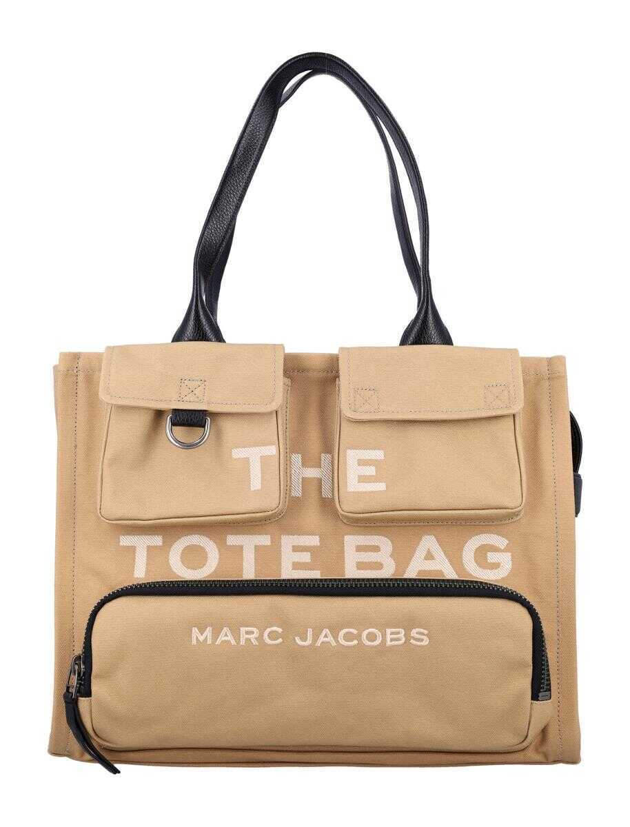 Genti de umar Marc Jacobs Marc Jacobs The Cargo Canvas Large Tote Bag Brown Femei (BM 19273284) 1