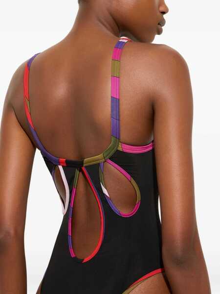 Costume de baie PUCCI Pucci One-Piece Swimsuit With Printed Edges Black Femei (BM 19273686) 5