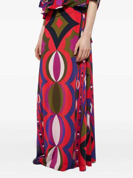 Fuste PUCCI Pucci Multicolor Silk Maxi Skirt MULTICOLOUR Femei (BM 19273698) 5