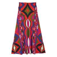 Fuste Pucci Multicolor Silk Maxi Skirt Femei